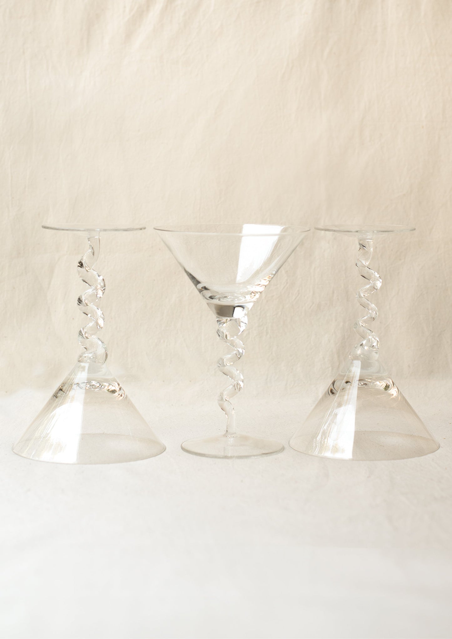 Twisted Stem Martini Glass