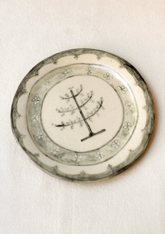 Birds In Tree Ceramic Plate No. 03