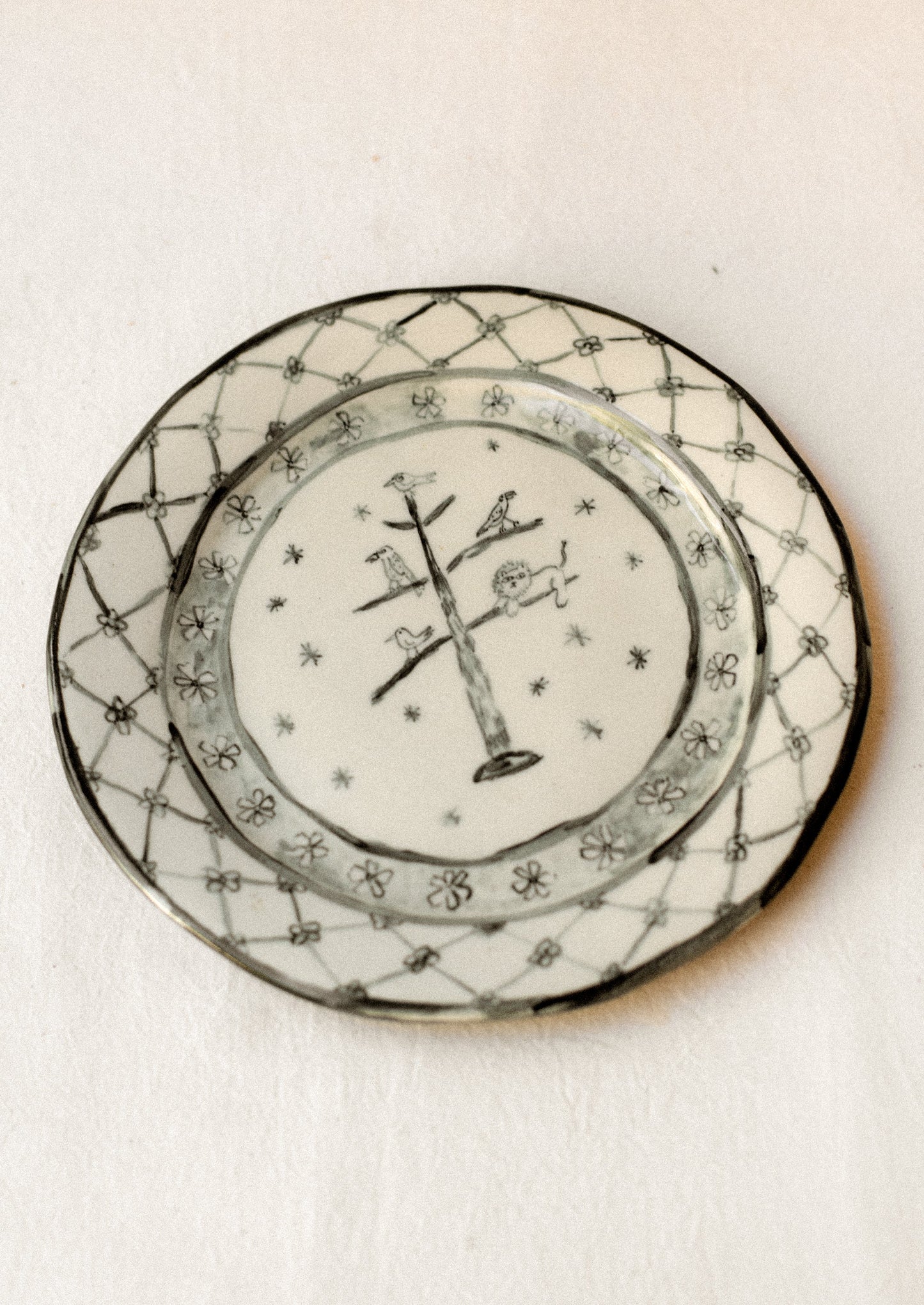 Animals In Tree Ceramic Plate No. 02
