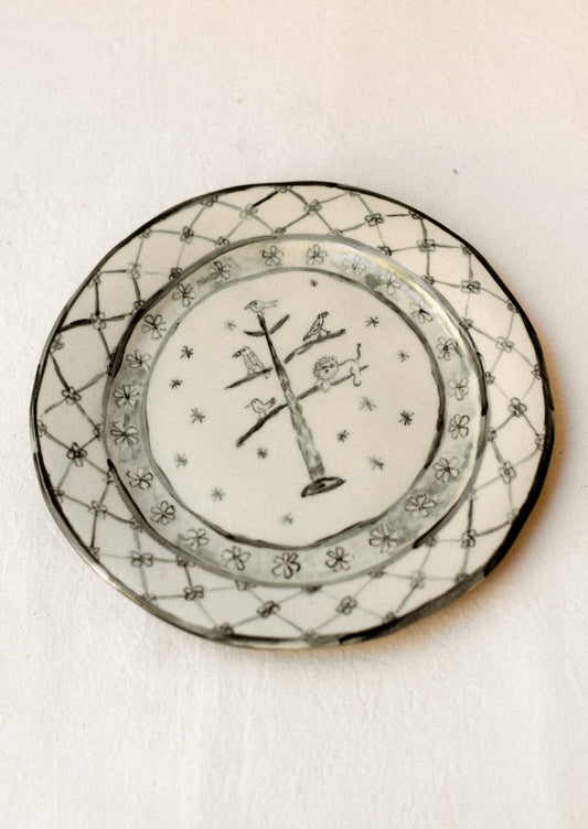 Animals In Tree Ceramic Plate No. 02