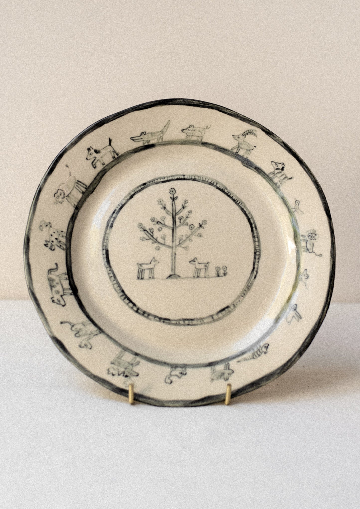 Animal House Ceramic Plate No. 04