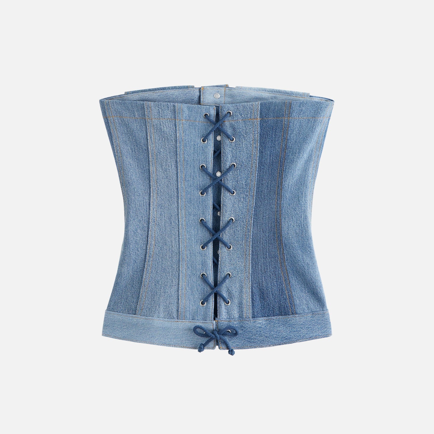 EB Denim Rosalia Upcycled Corset - Vintage Blue