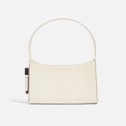 Edie Parker Burn Shoulder Bag - White Croc
