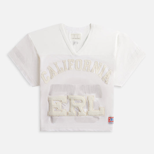 ERL Unisex Football Knit Jersey - Off White
