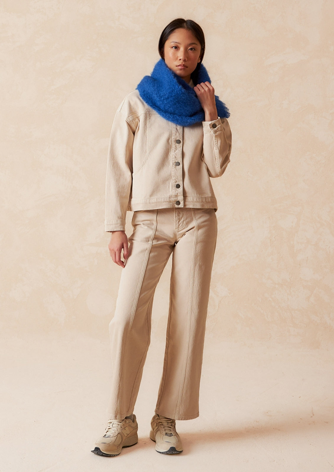 Seam Front Jean in Garment Dye Twill