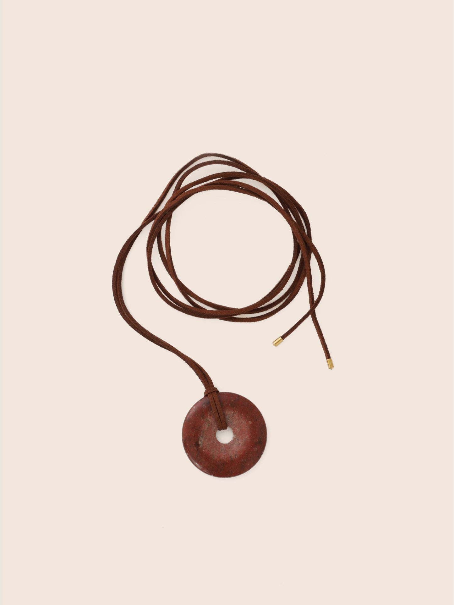 Jerilyn Medallion Necklace Brown