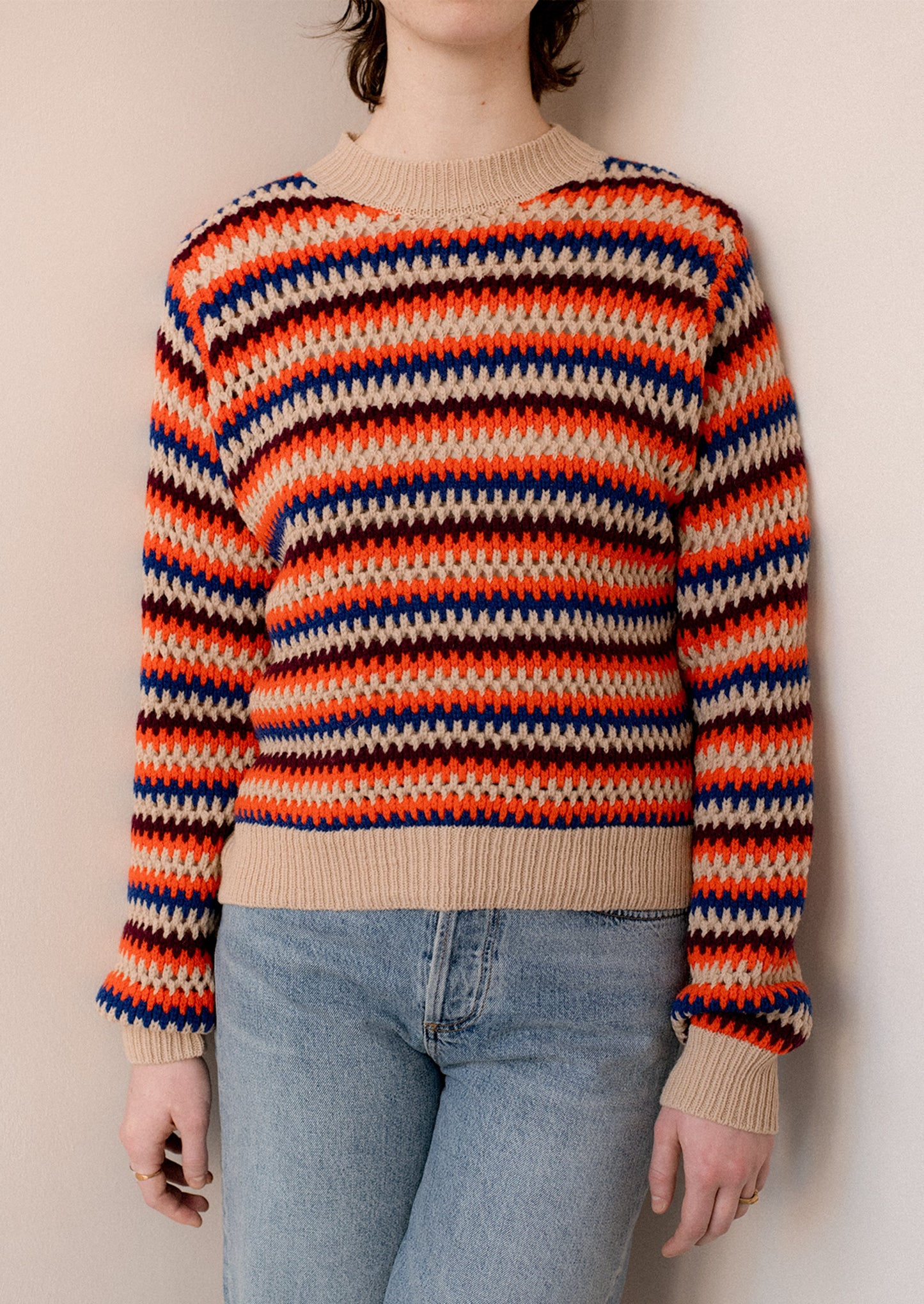 Multicolor Sweater in Italian Wool
