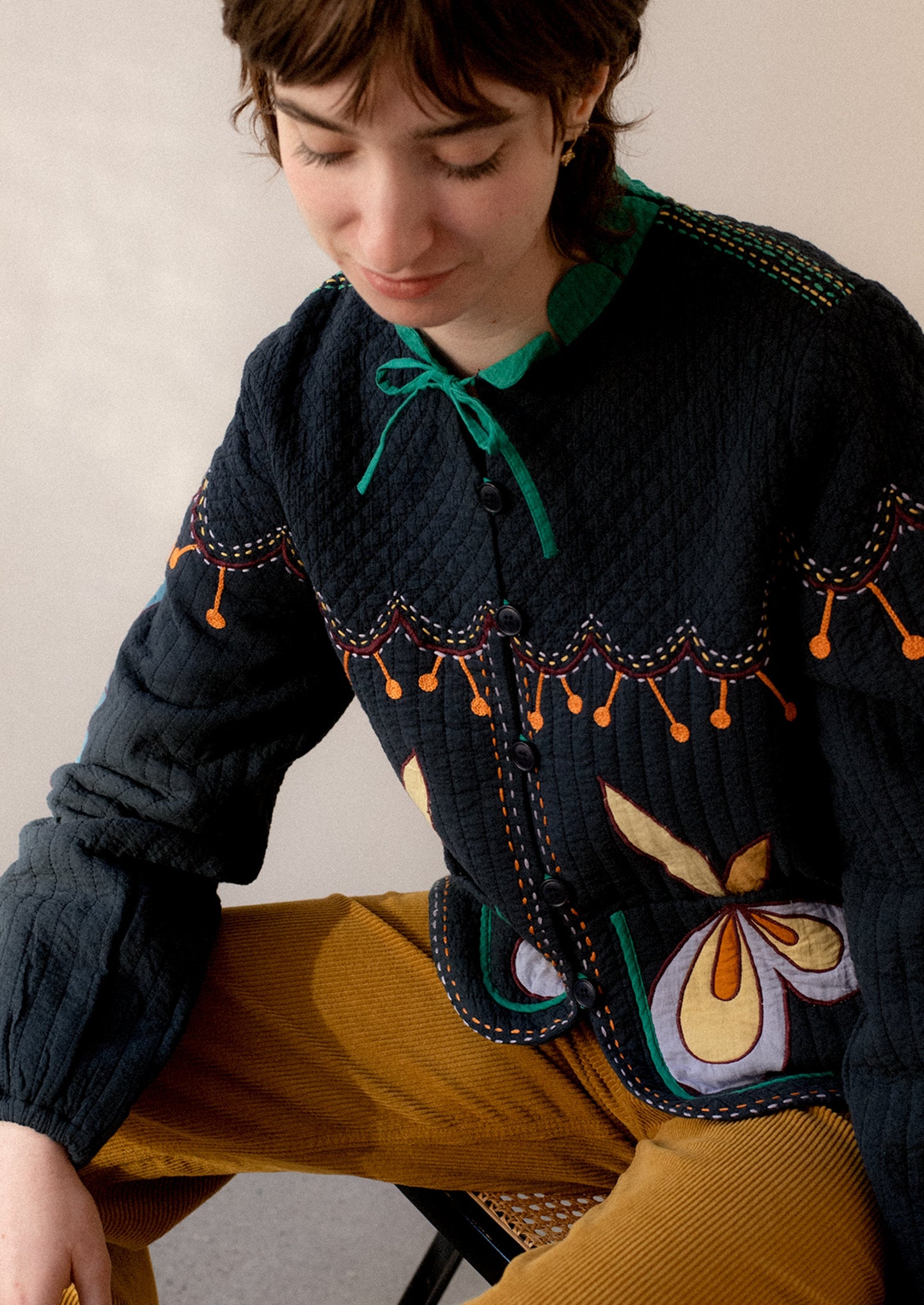 Embroidered Jacket in Multicolor
