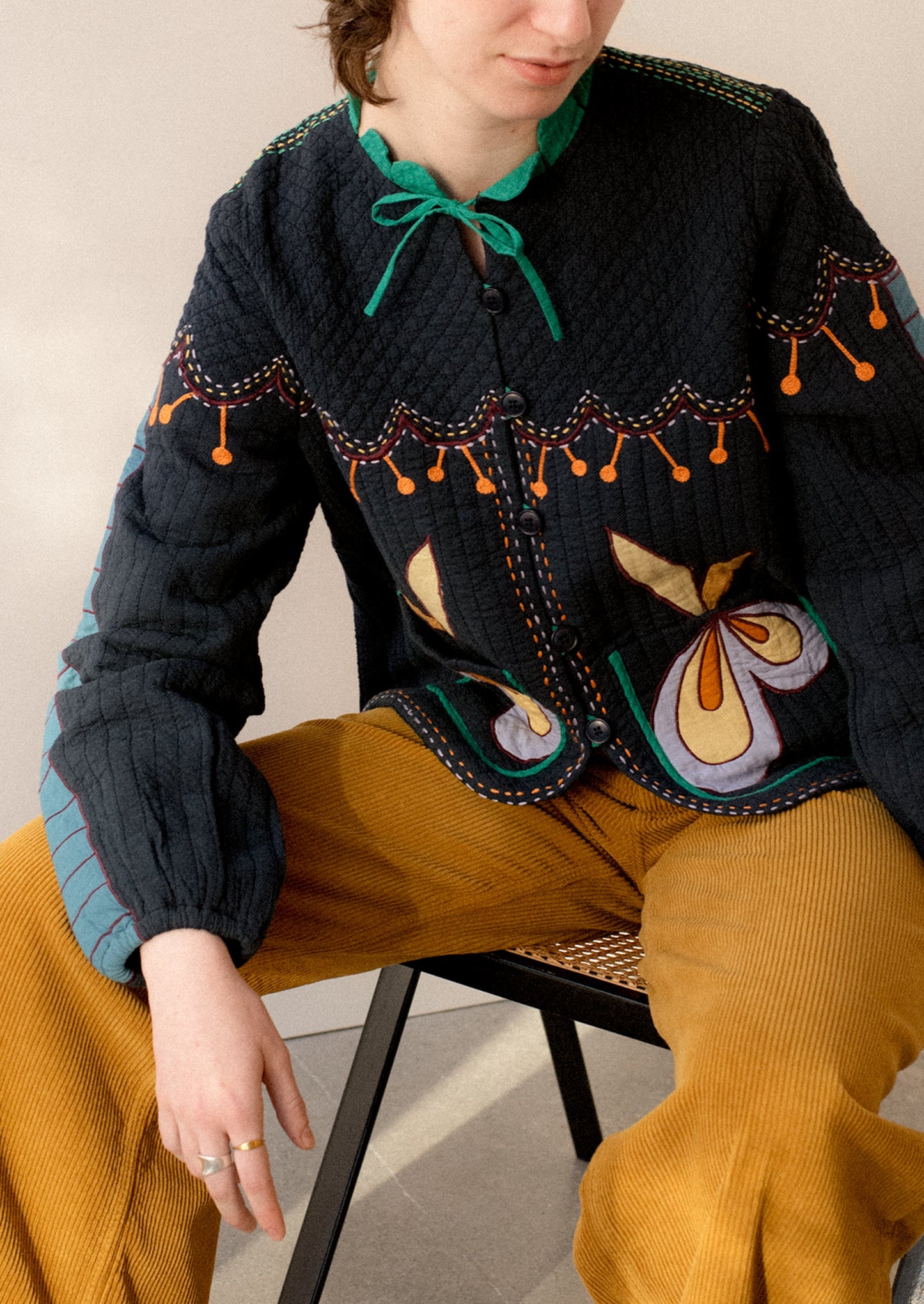 Embroidered Jacket in Multicolor