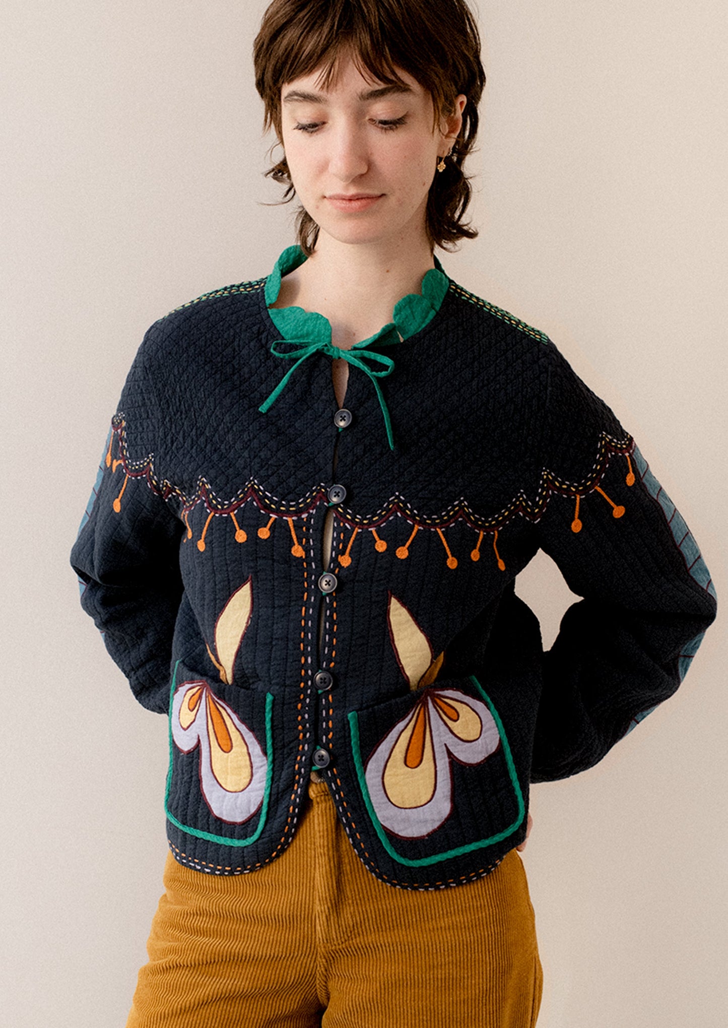 Embroidered Jacket in Multicolor