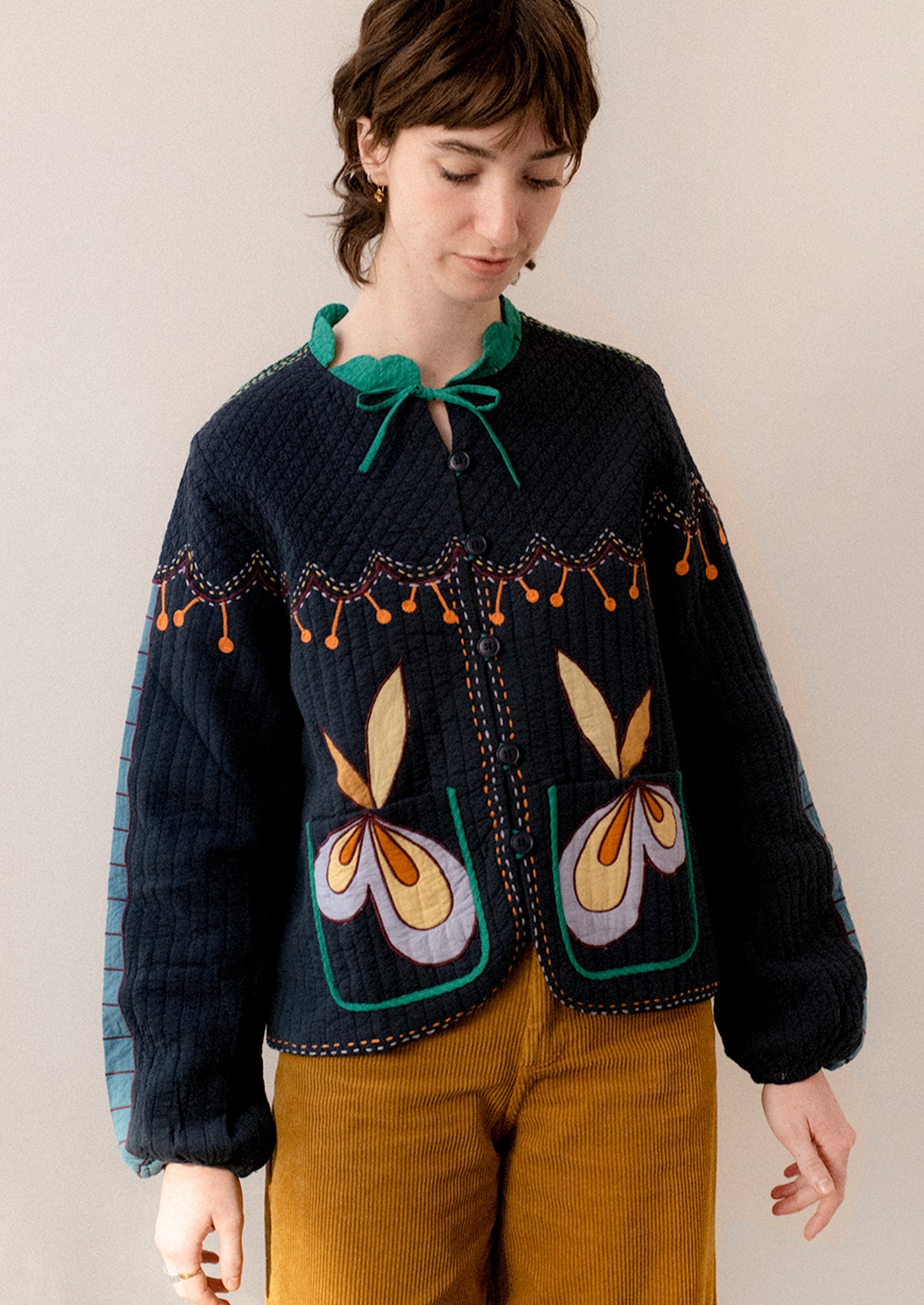 Embroidered Jacket in Multicolor