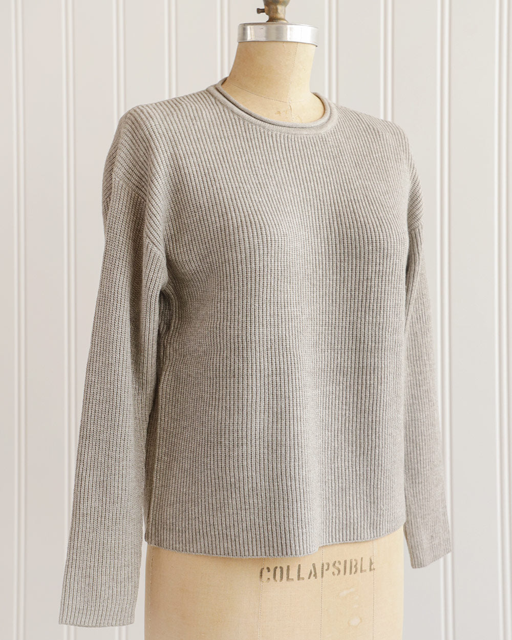 Guernsey Grey Waffle Knit Top