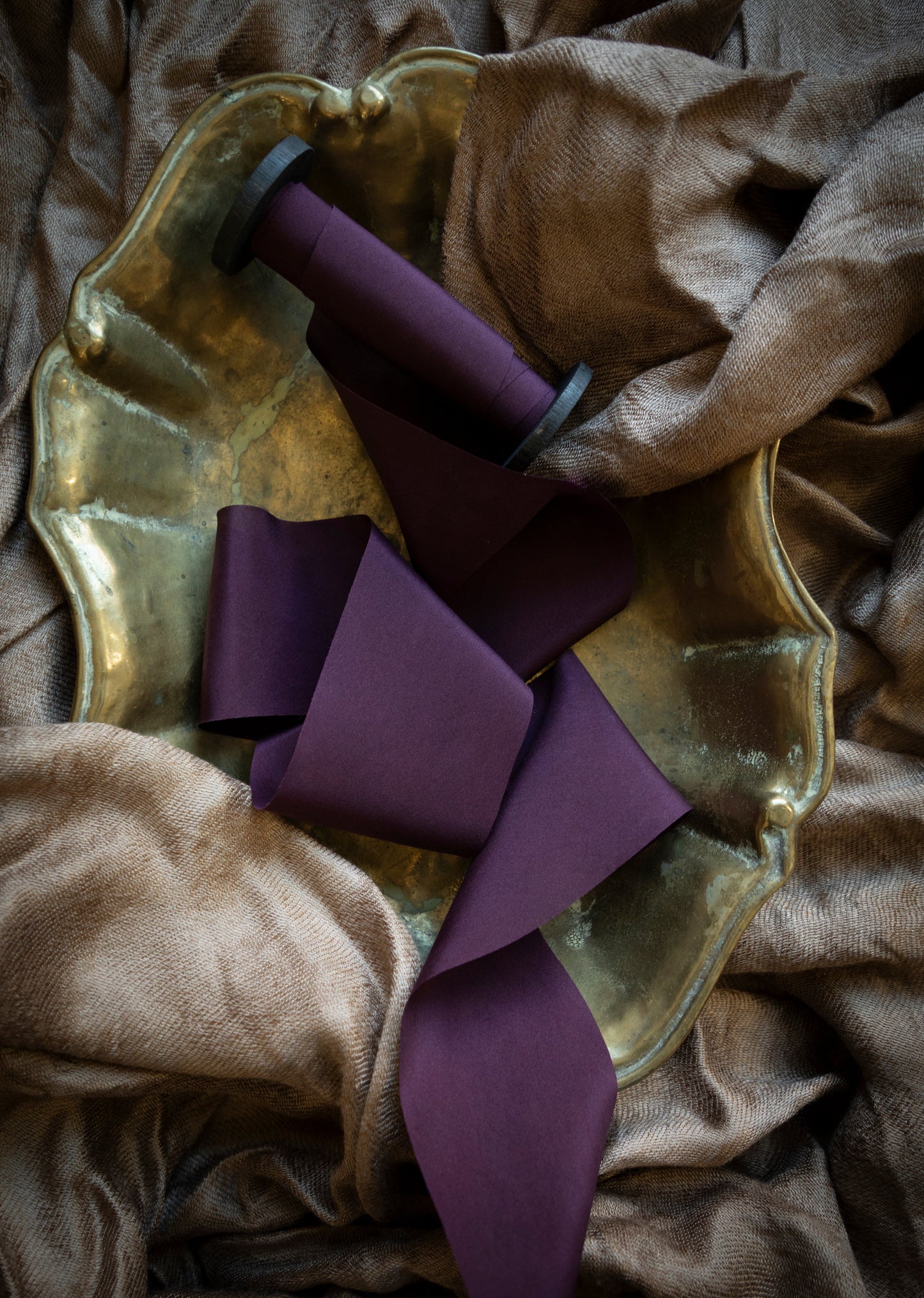 Eggplant Silk Ribbon