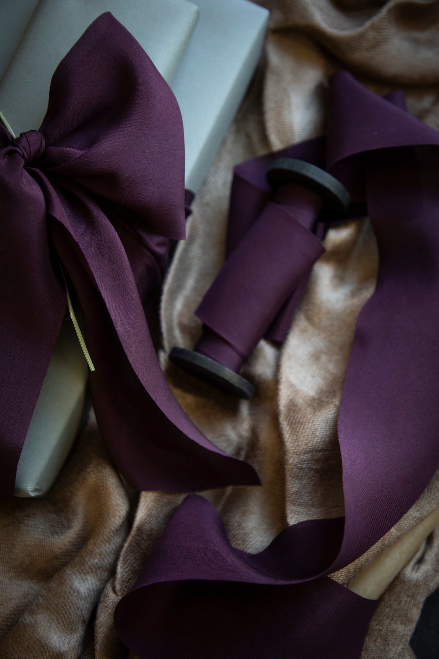 Eggplant Silk Ribbon