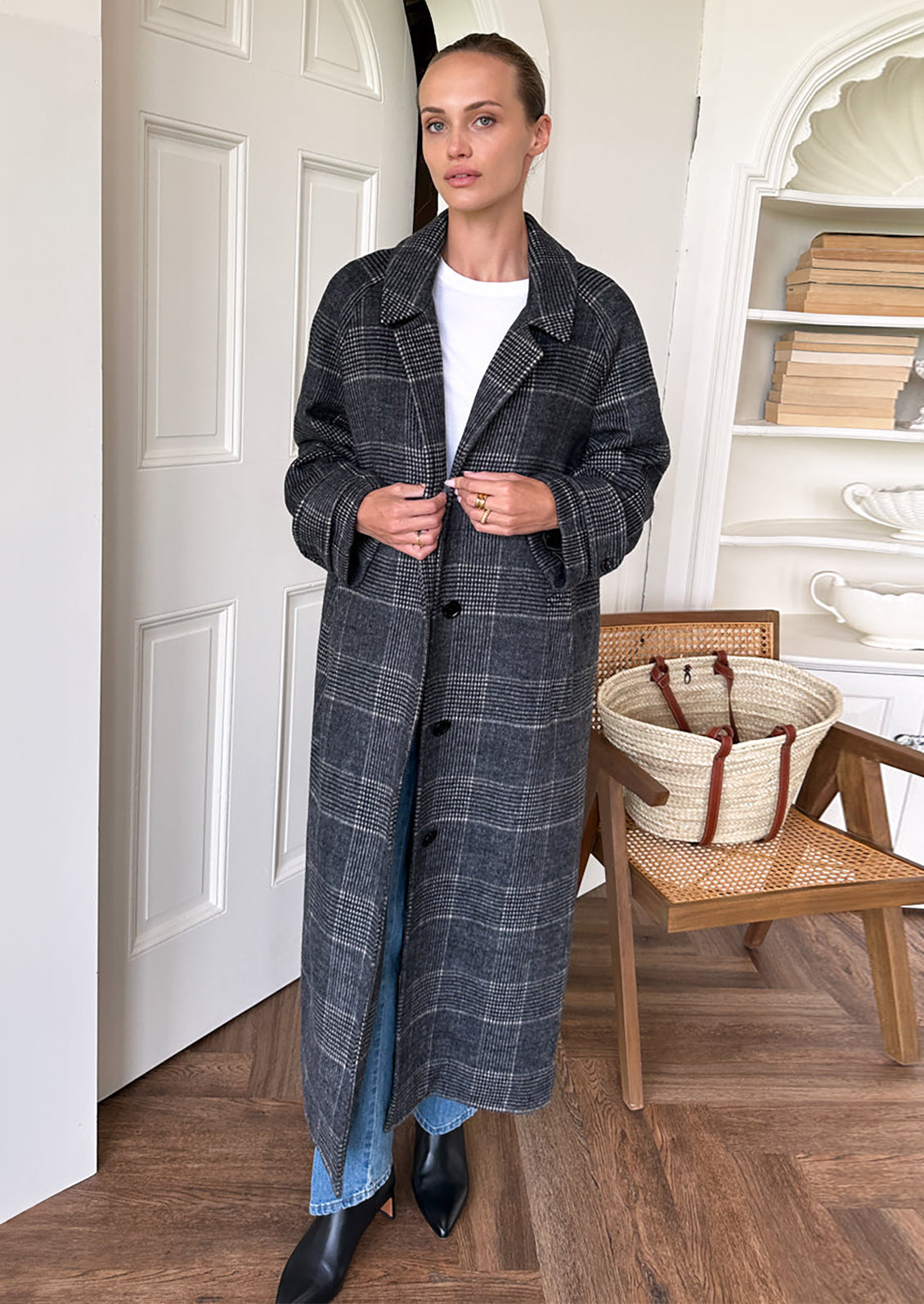 Mackenzie Plaid Wool Overcoat