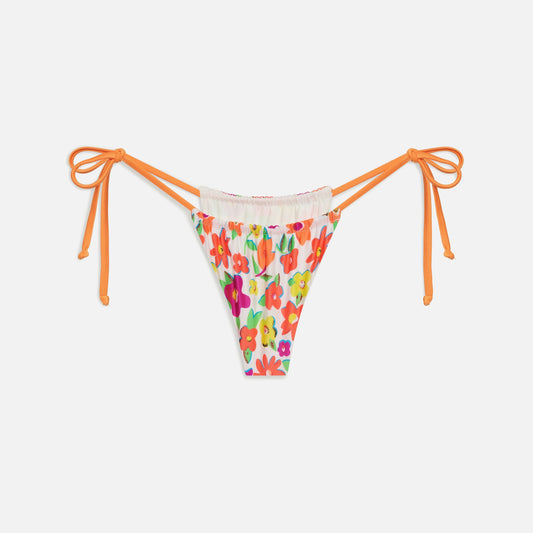 Frankies Bikinis Tia Satin Bottom - French Flowers