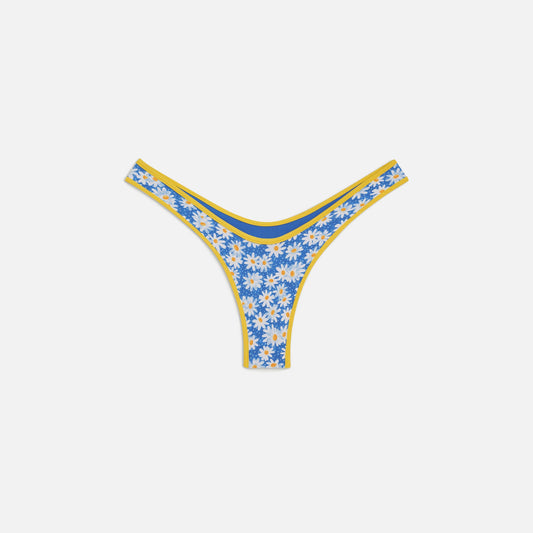 Frankies Bikinis Full Moon Bottom - Blue Daisy