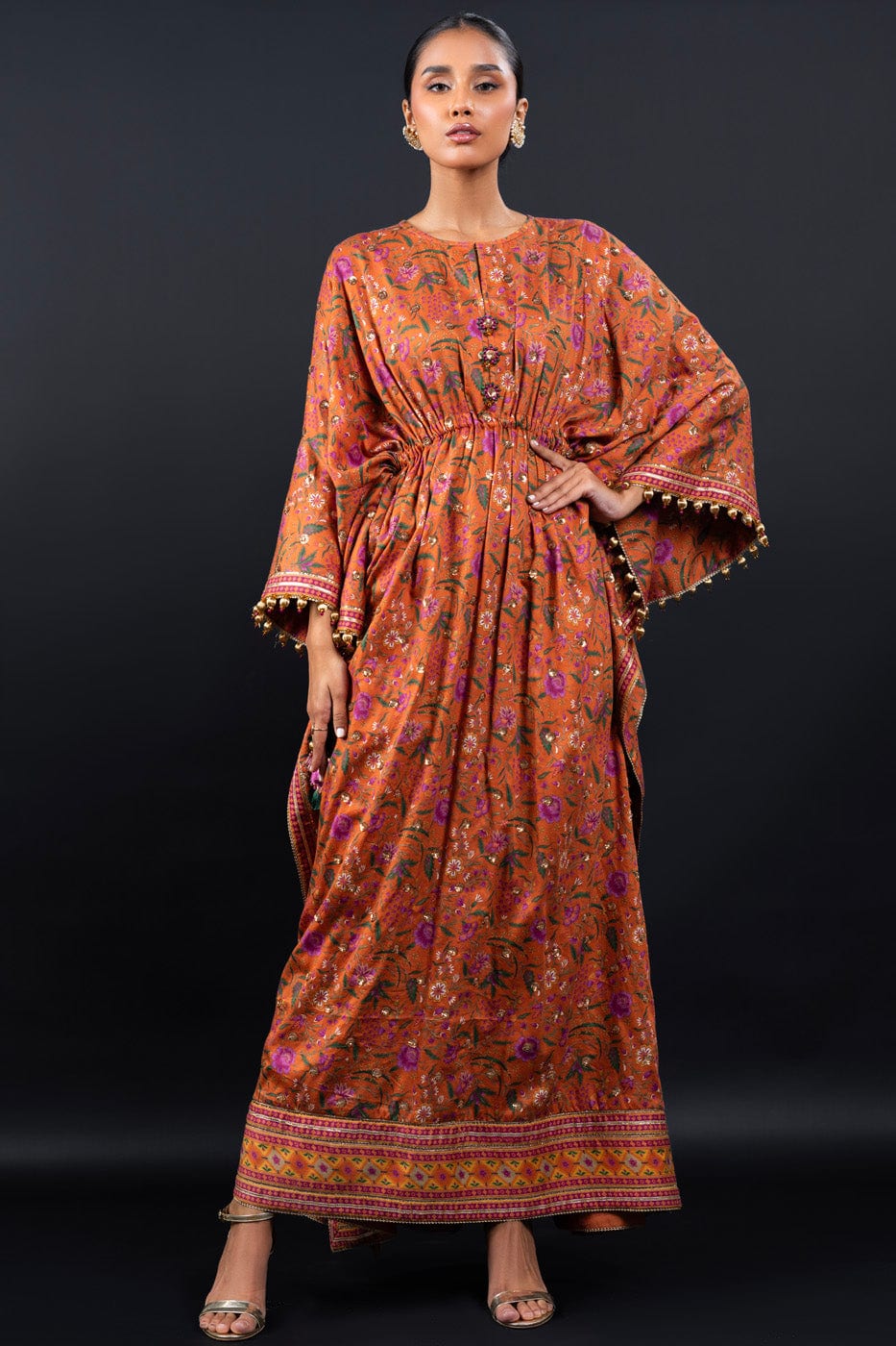 Embroidered Cotton Satin Fabric