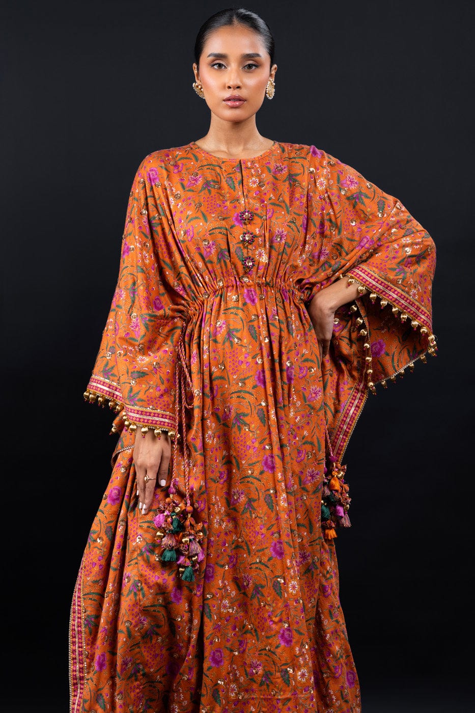 Embroidered Cotton Satin Fabric