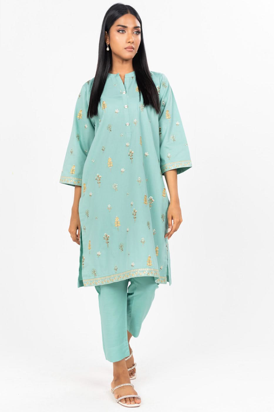 Stitched - 2 Pc Dobby Outfit