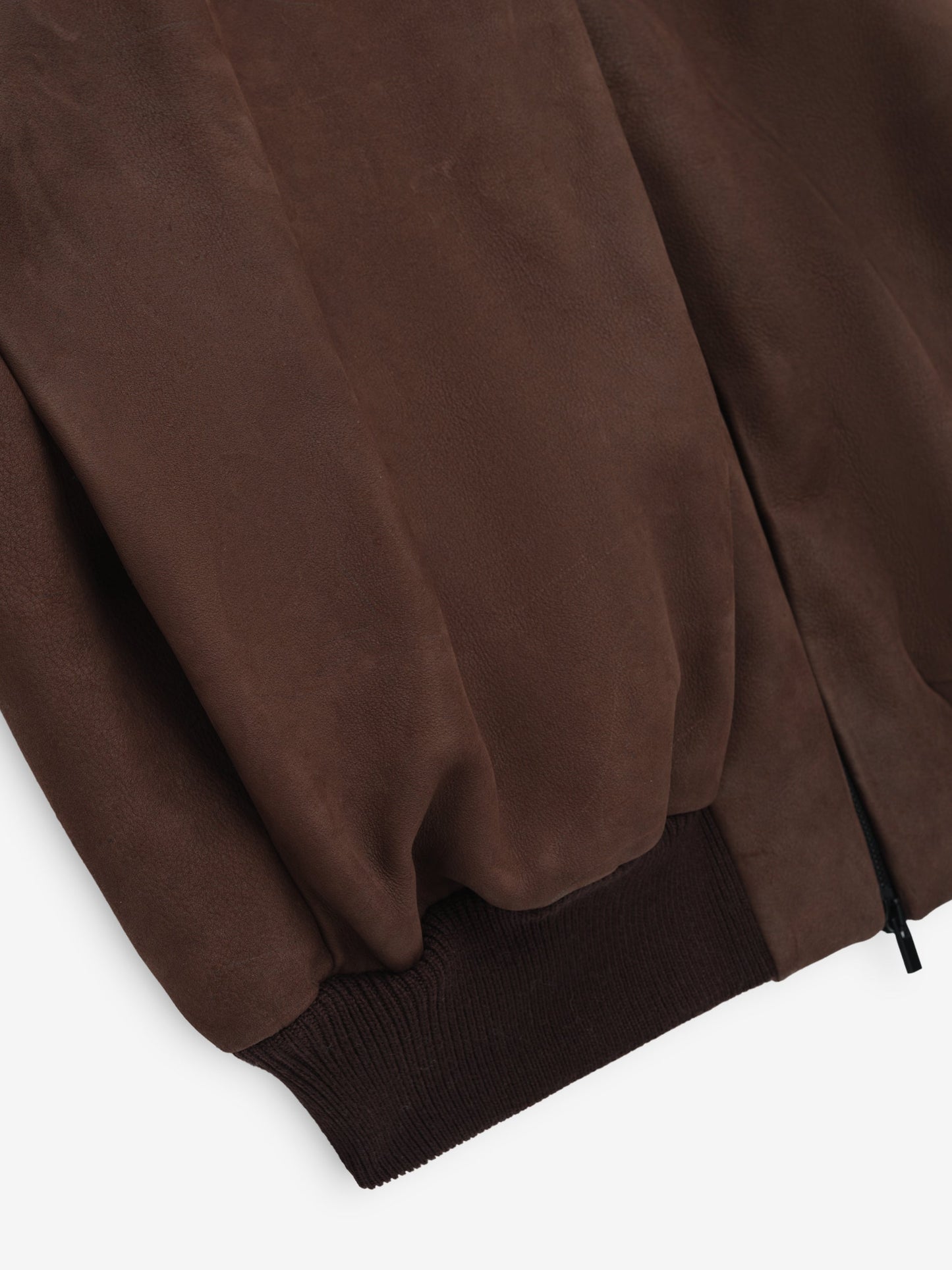 Leather Hooded Bomber