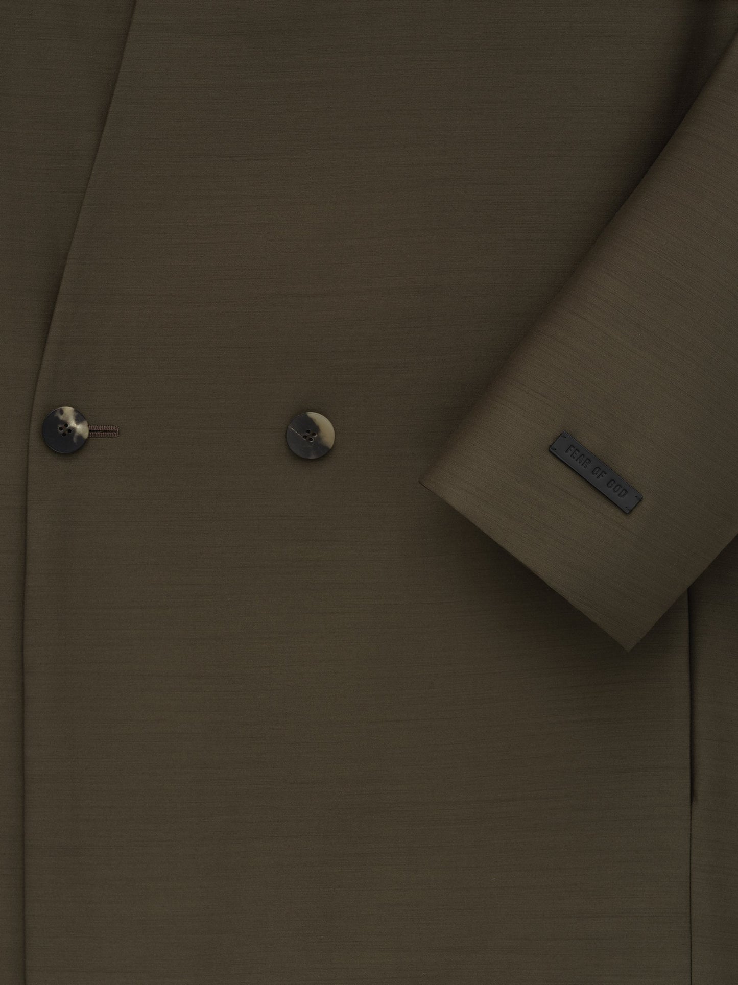 Wool Silk Relaxed Lapelless Blazer