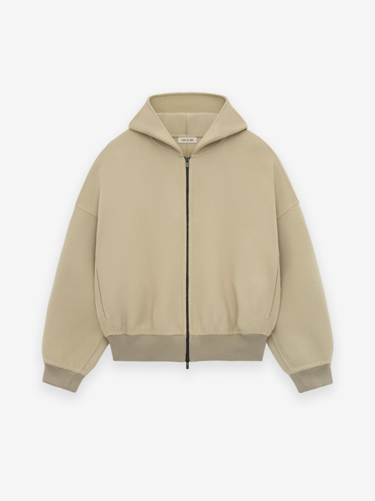 Double Wool Cashmere Hooded Bomber