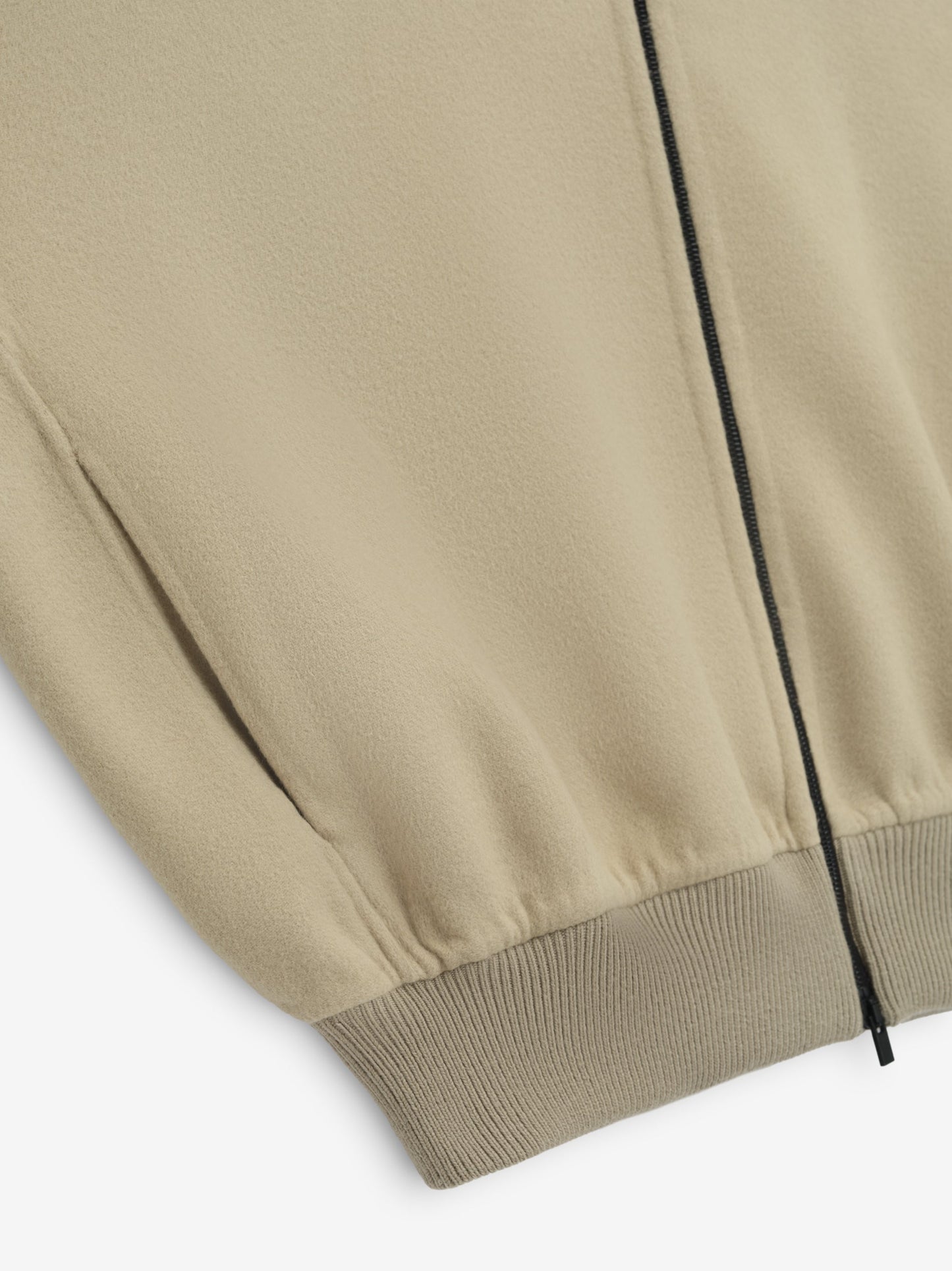Double Wool Cashmere Hooded Bomber