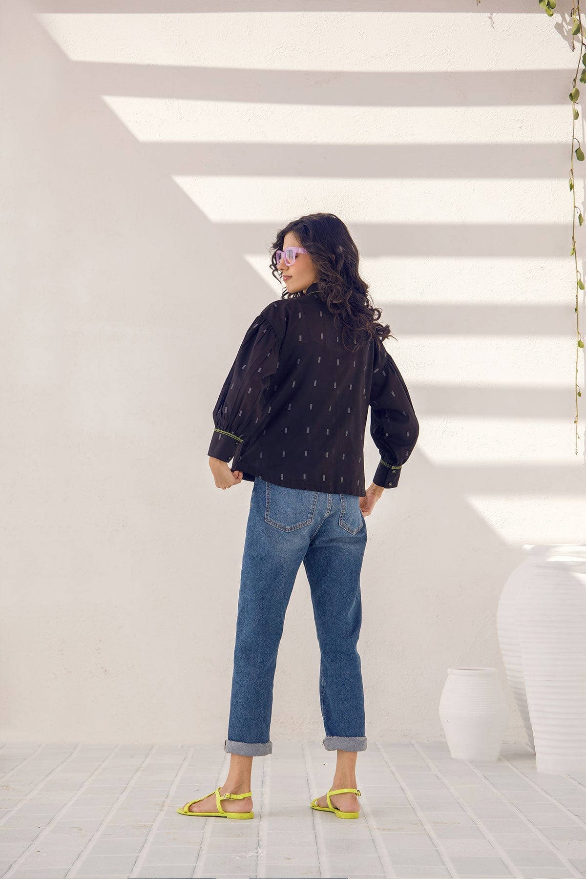 Dyed Jacquard Kurti
