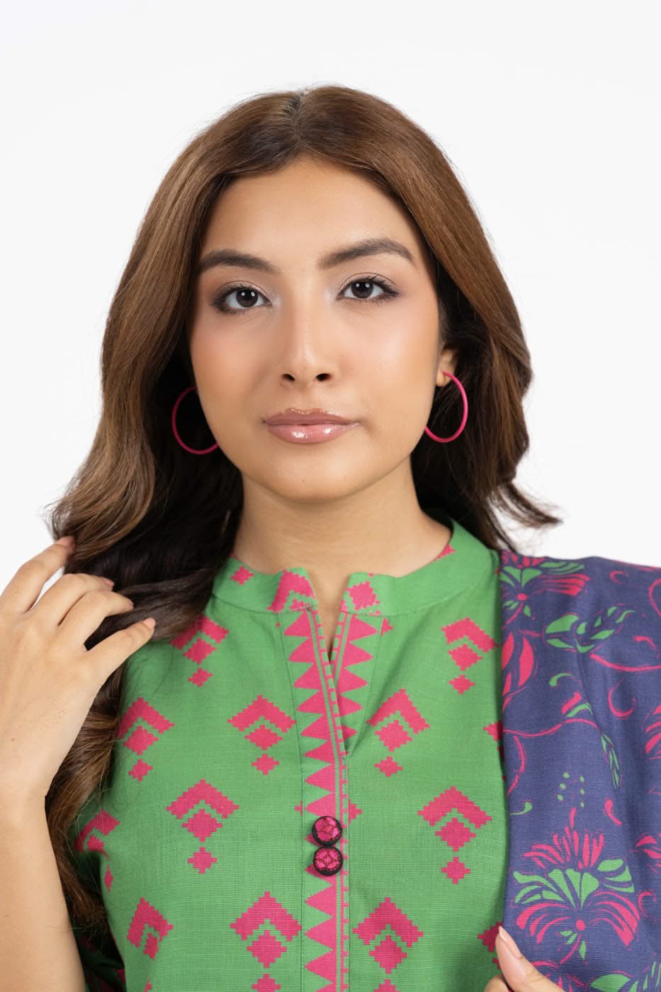 3 Piece Printed Khaddar Suit With Light Khaddar Dupatta