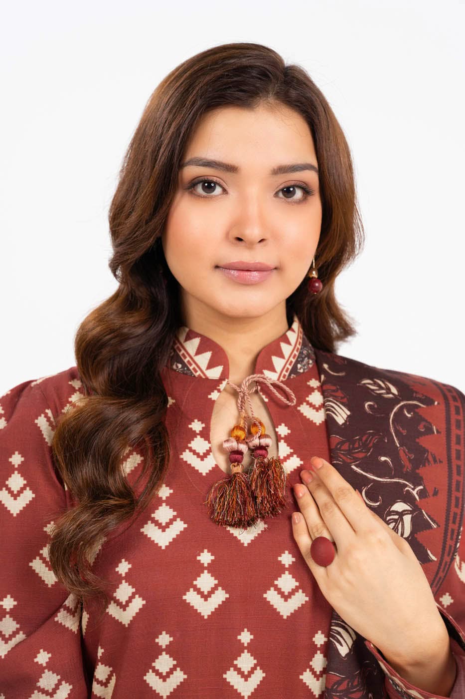 3 Piece Printed Khaddar Suit With Light Khaddar Dupatta
