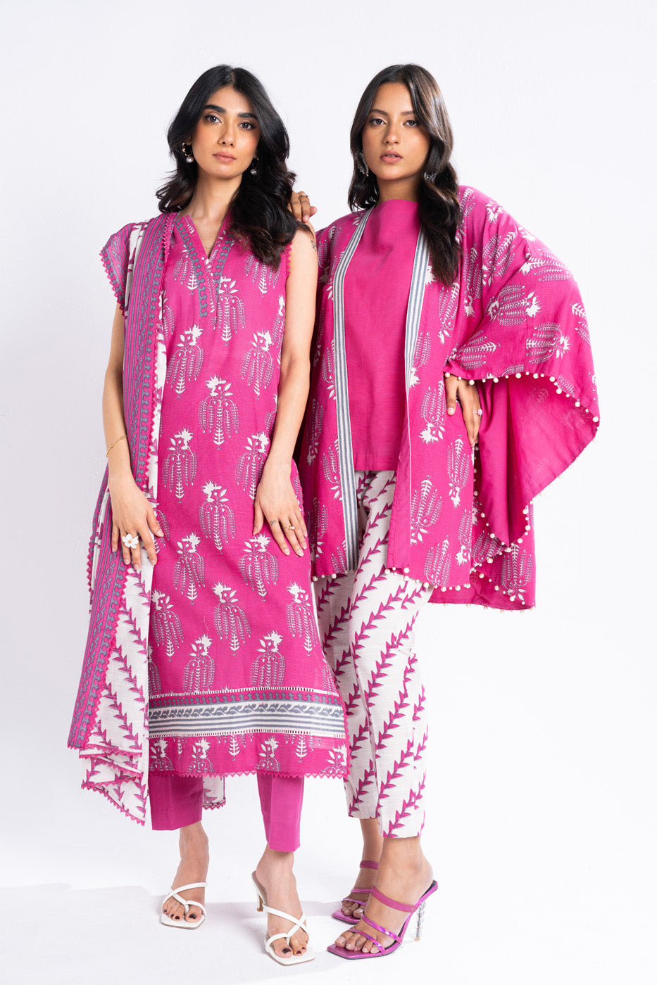 3 Piece Printed Khaddar Suit With Light Khaddar Dupatta