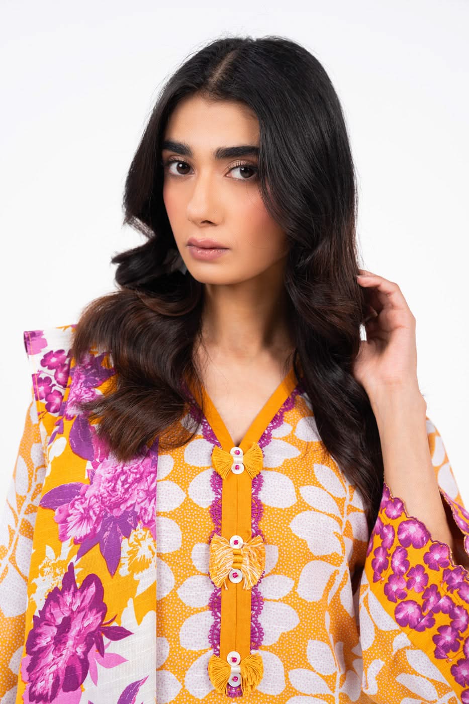 3 Piece Printed Khaddar Suit With Light Khaddar Dupatta