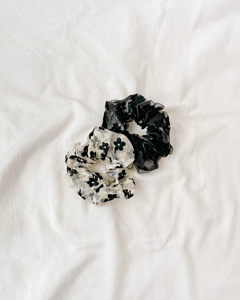 Velvet Flower Scrunchie