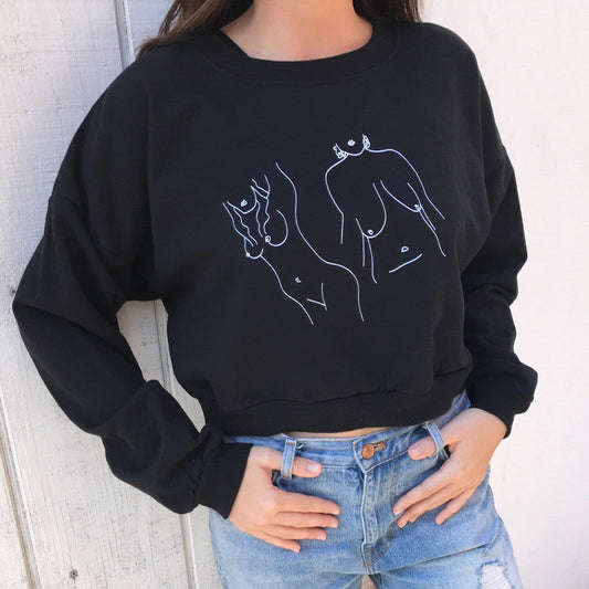 Hanging Out Cropped Sweatshirt