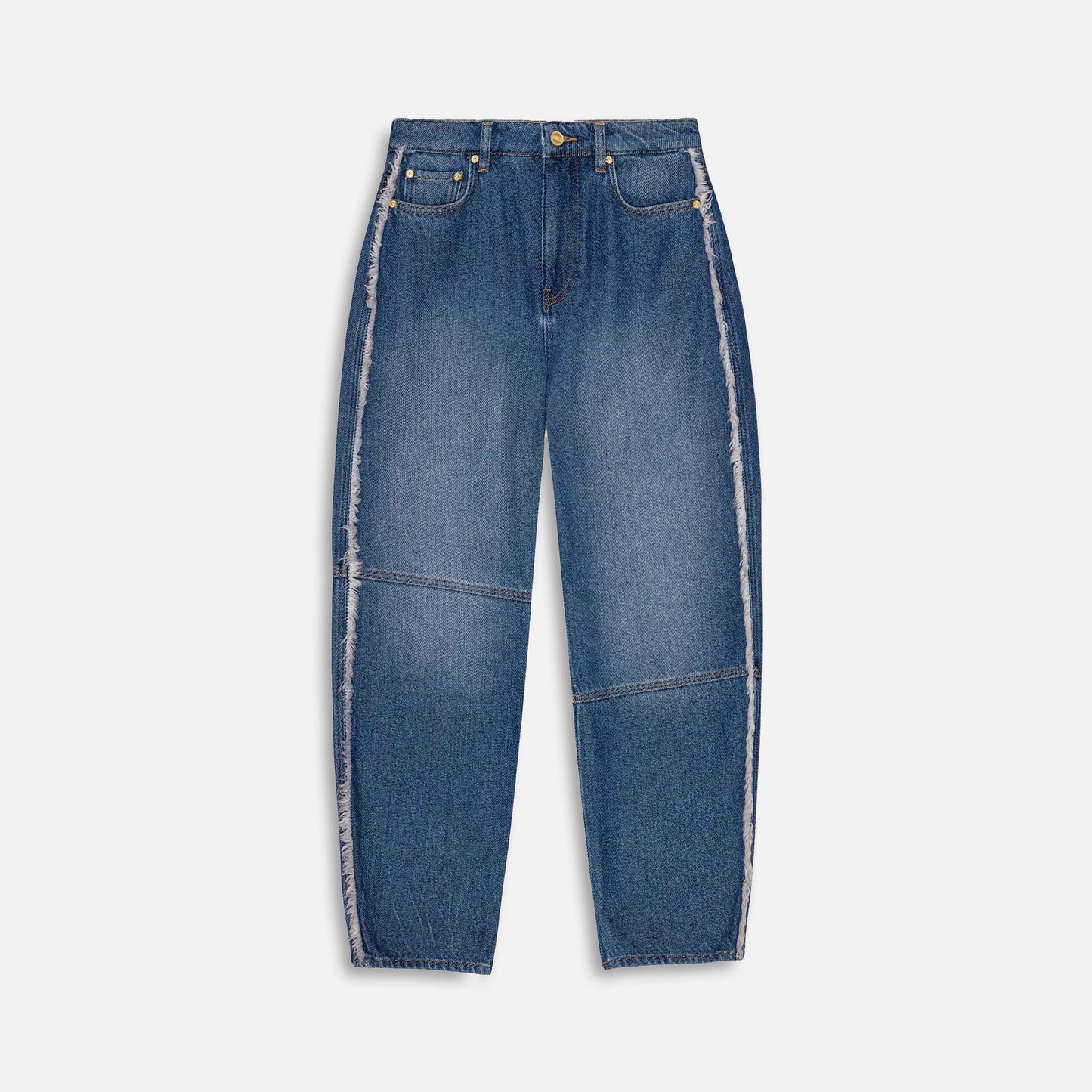 Ganni Heavy Denim Stary Jeans - Mid Blue Stone