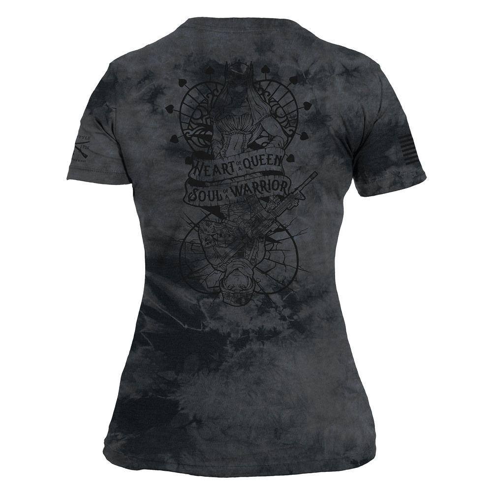 Women's Heart and Soul of a Warrior T-Shirt - Black Wash