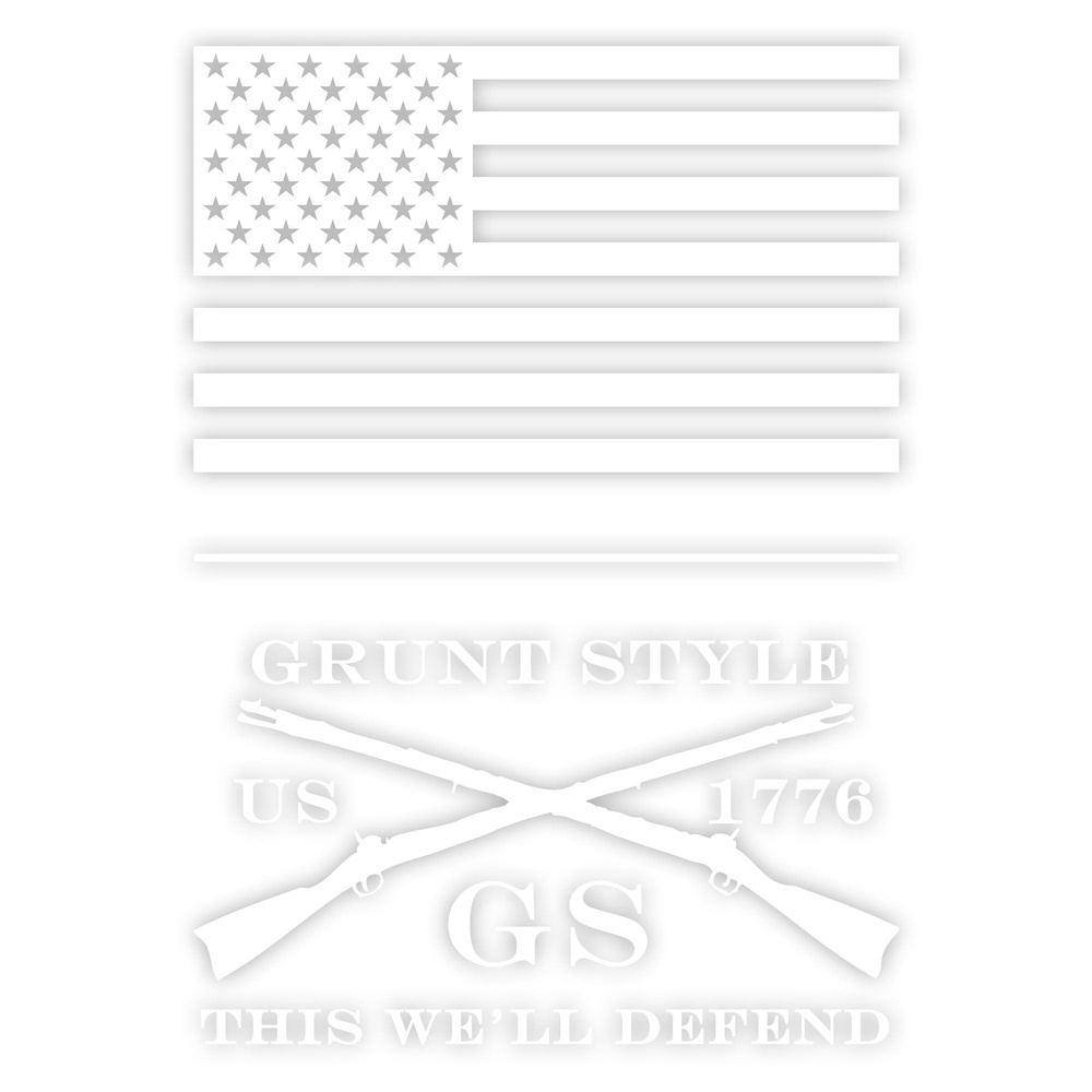 Grunt Style Stacked Flag Decal