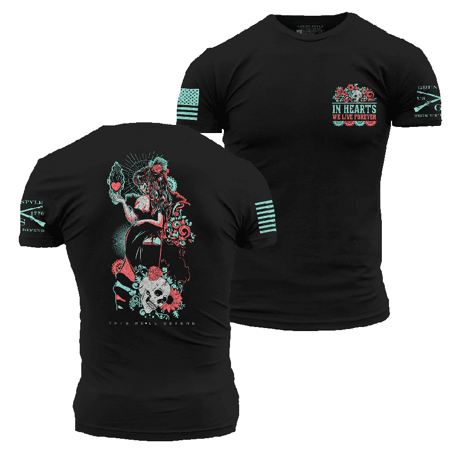 In Hearts We Live Forever T-Shirt - Black