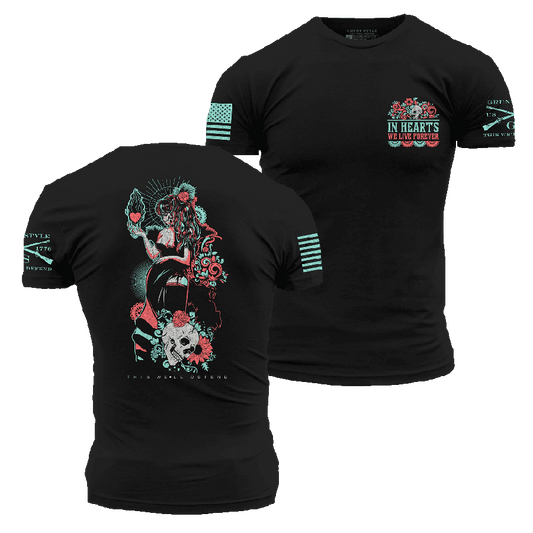 In Hearts We Live Forever T-Shirt - Black