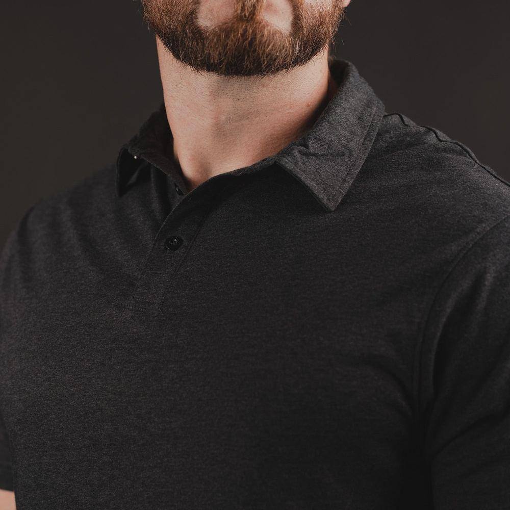 Men's Cruiser Polo - Heather Black