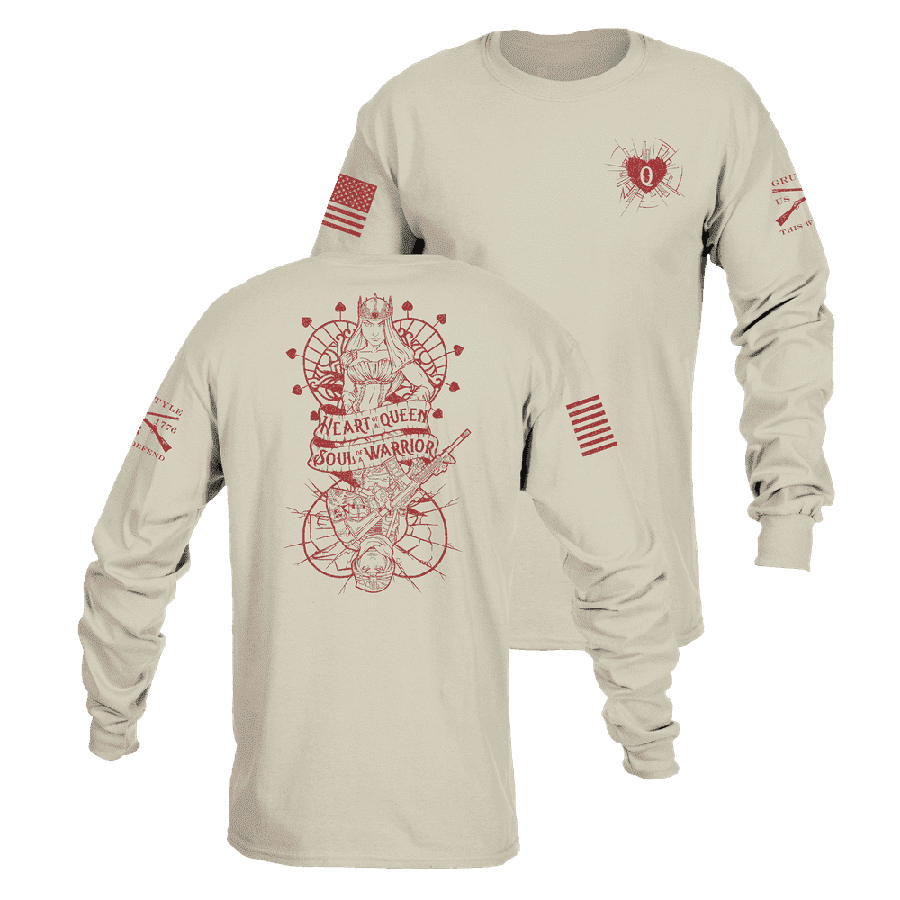 Women's Heart and Soul of a Warrior Long Sleeve - Sand