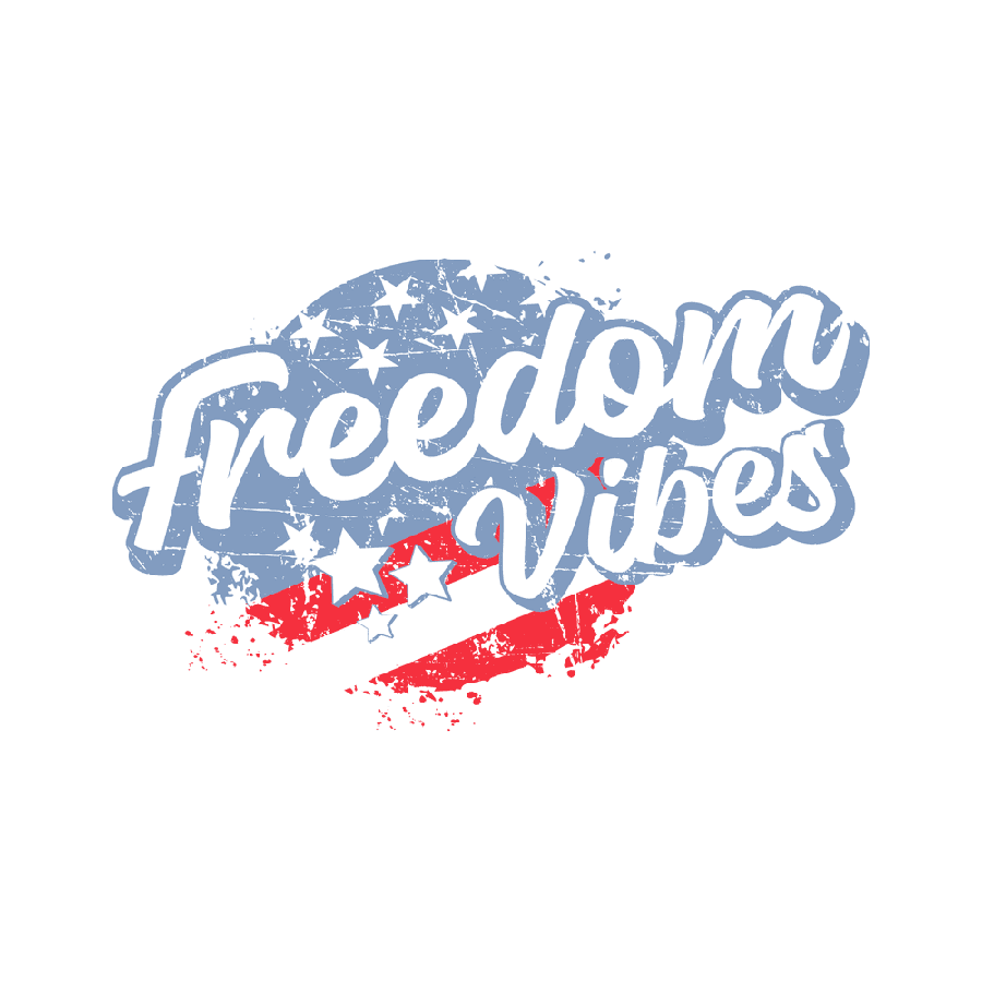 Women's Freedom Vibes V-Neck - White