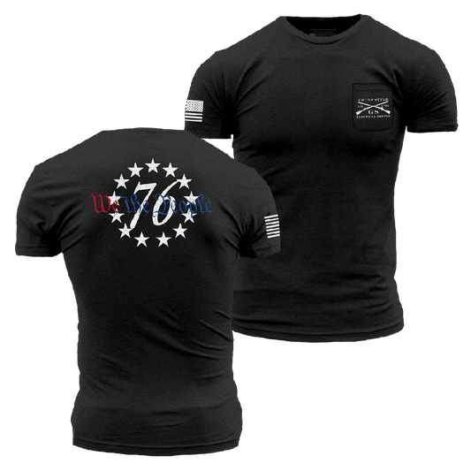 76 We The People Pocket T-Shirt - Black Heather