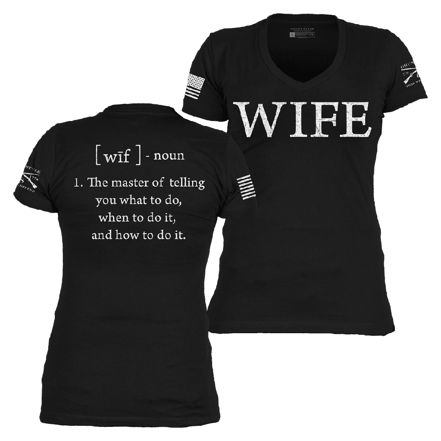 Women's Wife Defined V-Neck - Black