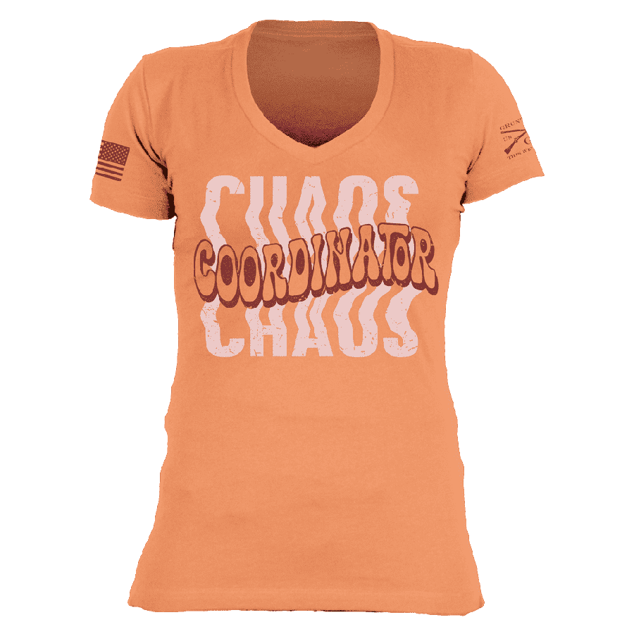 Women's Chaos Coordinator V-Neck - Apricot Crush