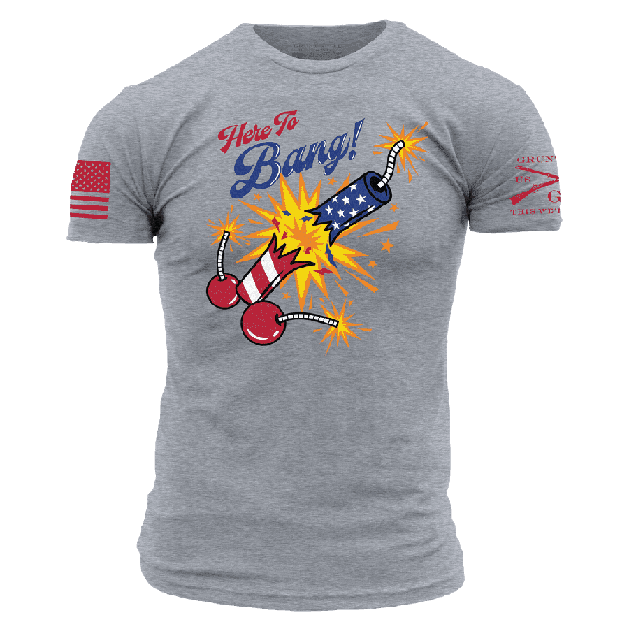 Here To Bang T-Shirt - Dark Heather Gray