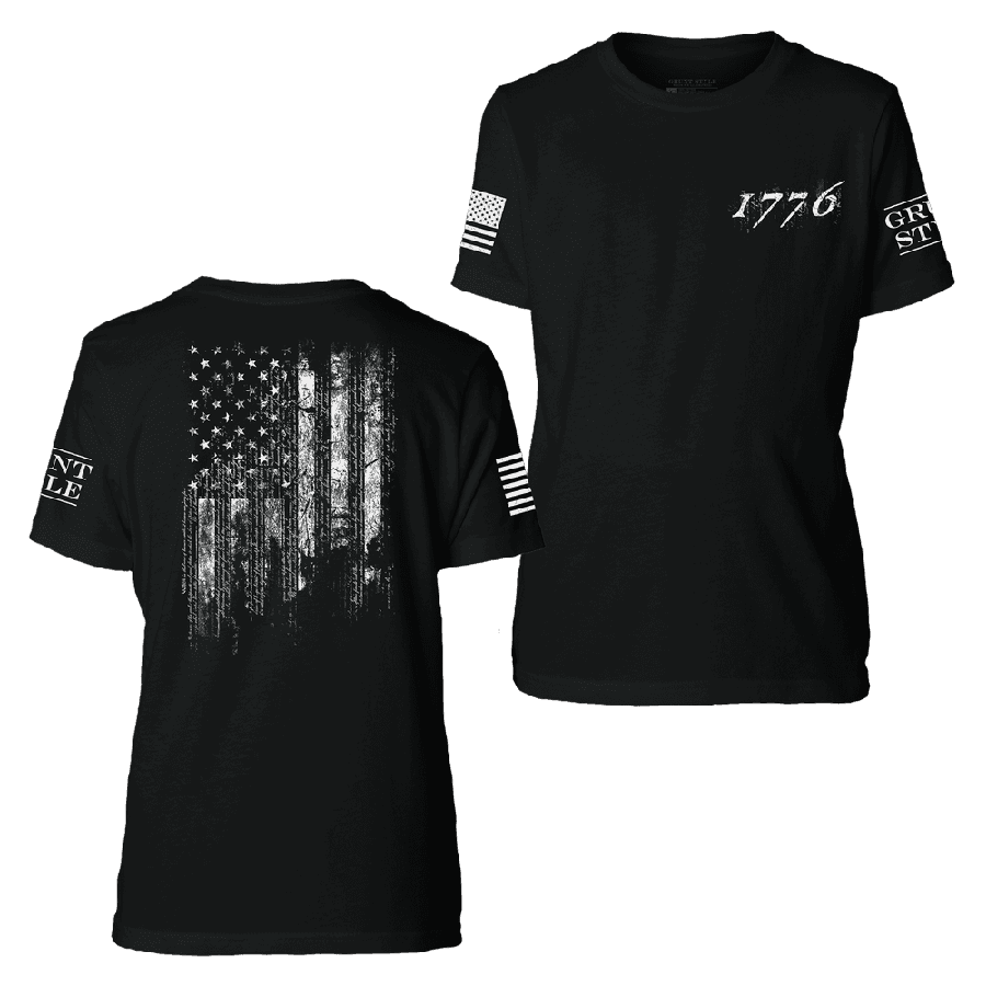 Youth 1776 Flag T-Shirt - Black