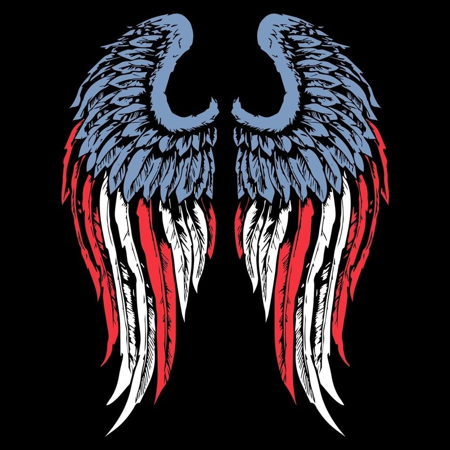 Women's Freedom Angel V-Neck - Black
