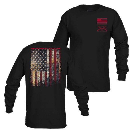 Red Blood Blue Collar® Long Sleeve - Black